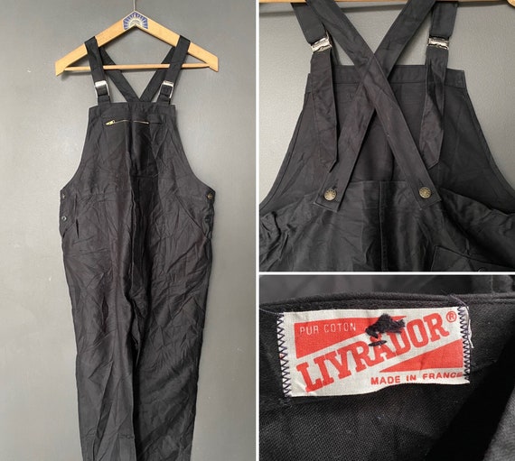 60s black moleskin cover coveralls（Moleskin work jacket