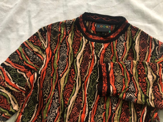 COOGI Women 3D Knitted Sweater Vintage 90s RARE