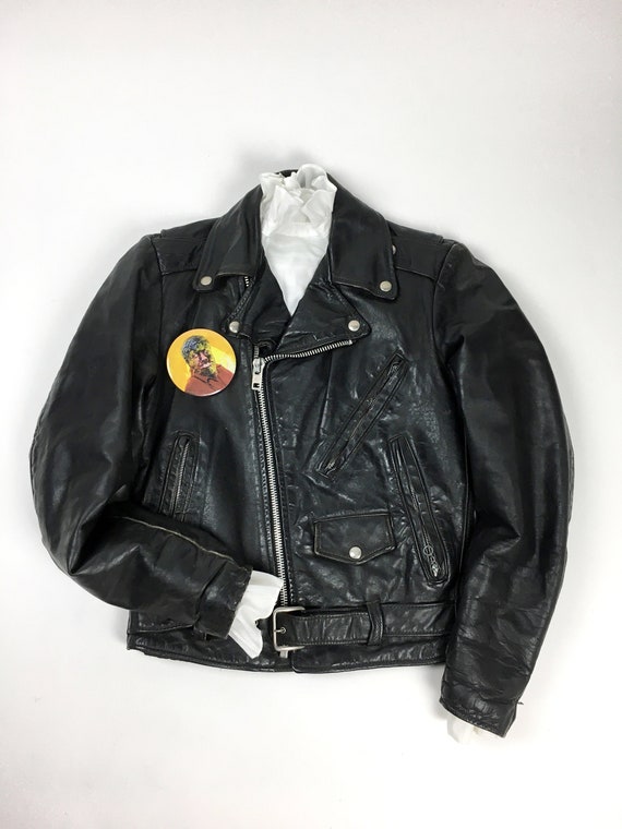 rebel | vintage 1970s black leather motorcycle jac