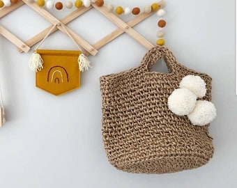 Large Jute Tote | Crochet Tote | Market Bag | Shopping Bag | Beach Bag | BOHO Bag