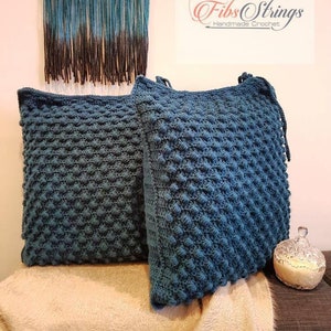 Crochet Bobble Cushions Cushion Cover Only Handmade Modern Decor Modern Crochet Throw Pillow Crochet Cushion image 1