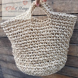 Large Jute Tote | Crochet Tote | Market Bag | Shopping Bag | Beach Bag | BOHO Bag image 7