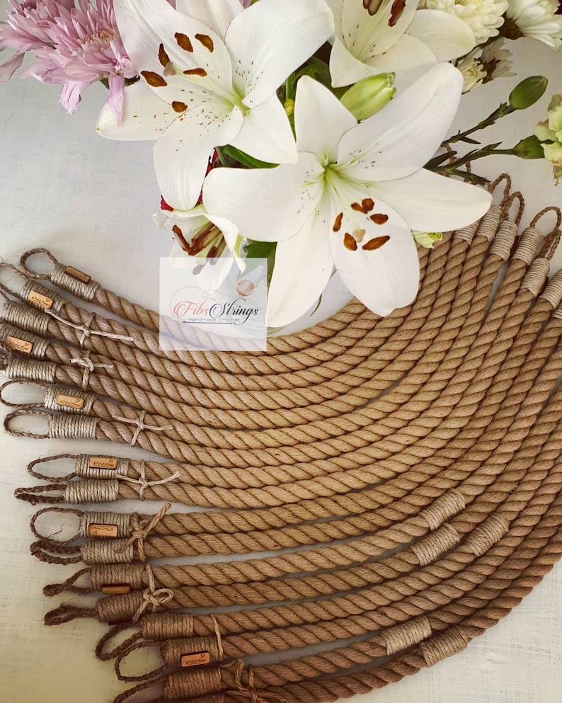 Handmade Jute Rope Curtain Tie Backs Single 1 or a Pair Etsy