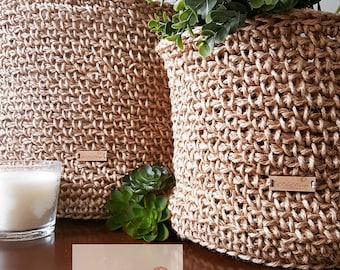 Large Jute Planter Basket | Large Jute Basket | Pot Plant Jute Cover | Plant Cover | Pot Plant