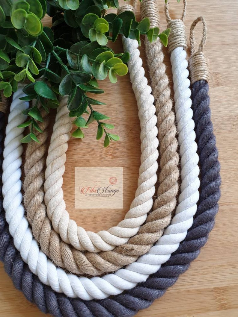 Handmade Jute Rope Curtain Tie Backs Single 1 or a Pair Etsy Australia