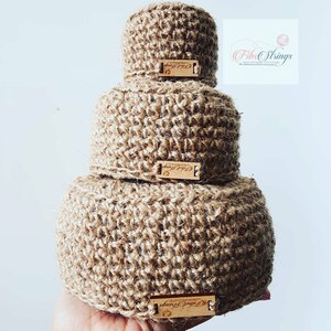 Jute Twine Nested Baskets Set of 3 image 3