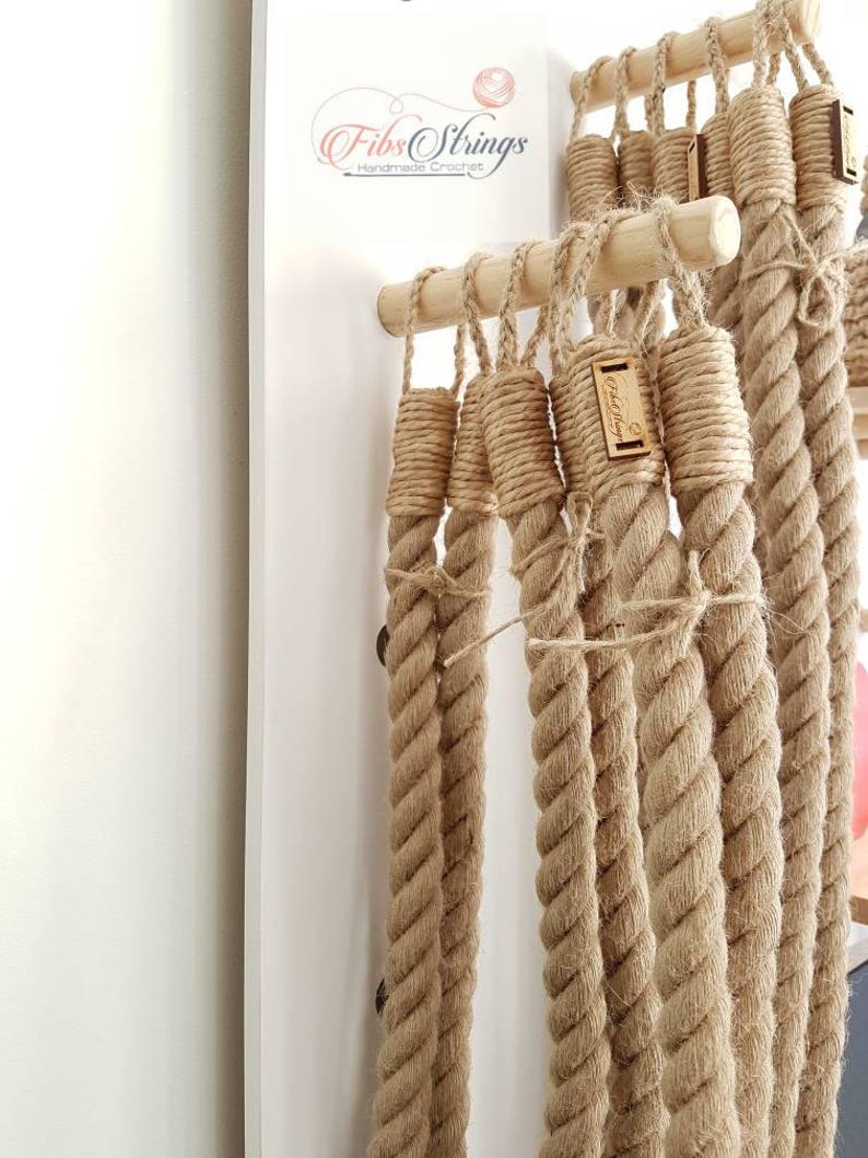Handmade Jute Rope Curtain Tie Backs Single 1 or a Pair Etsy