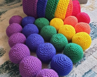 Rainbow Nested Baskets | Educational Crochet | Baskets and Balls | Numbers and Colours | Learning and School