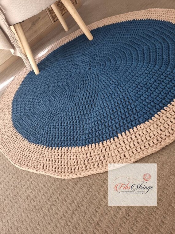 110cm Rug Handmade Crochet Circle Rug Crochet Rug Round Etsy