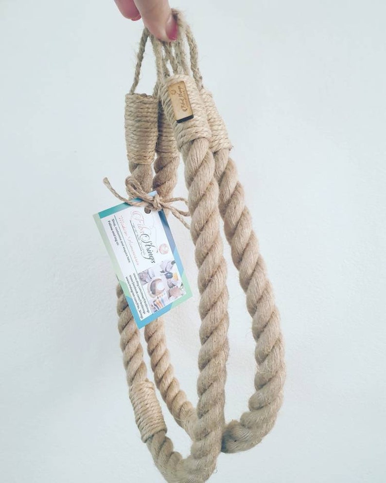 Handmade Jute Rope Curtain Tie Backs Single 1 or a Pair Etsy