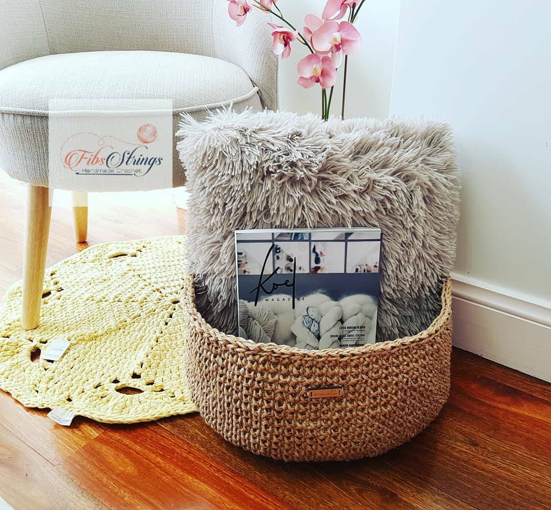 Jumbo Jute Bowl | de Bol Jute Épais Xxl Grand Stockage Bibliothèque Fruits Bol Essentiel