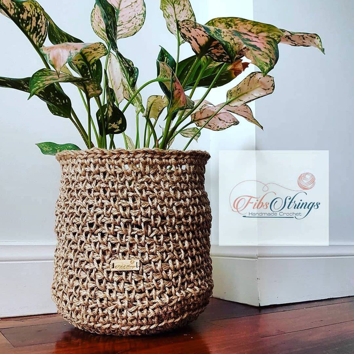 Large Jute Planter Basket Large Jute Basket Pot Plant Jute Etsy