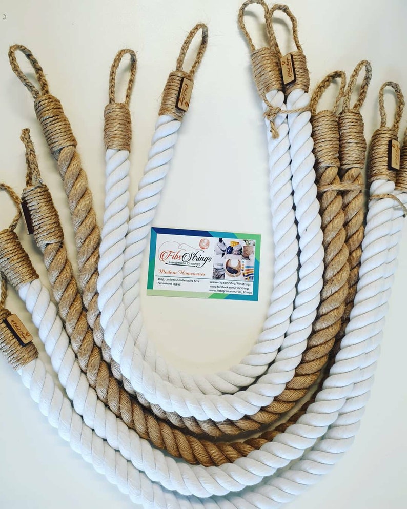 Handmade Jute Rope Curtain Tie Backs Single 1 or a Pair Etsy Australia