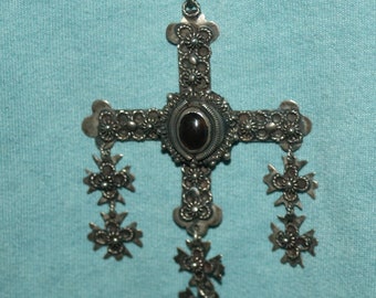 Mexican Silver Taxco Cross Necklace - Etsy