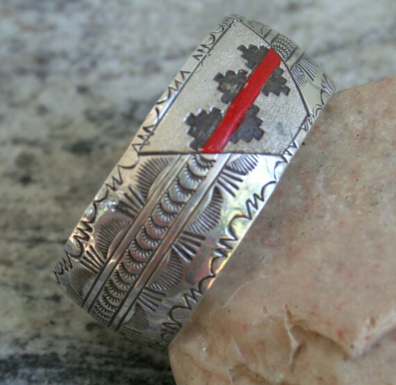 Fantastic Vintage Al Todacheene Native American Navajo Sterling Silver Bracelet Fantastic Vintage Al Todacheene Native American Navajo Sterling Silver Bracelet