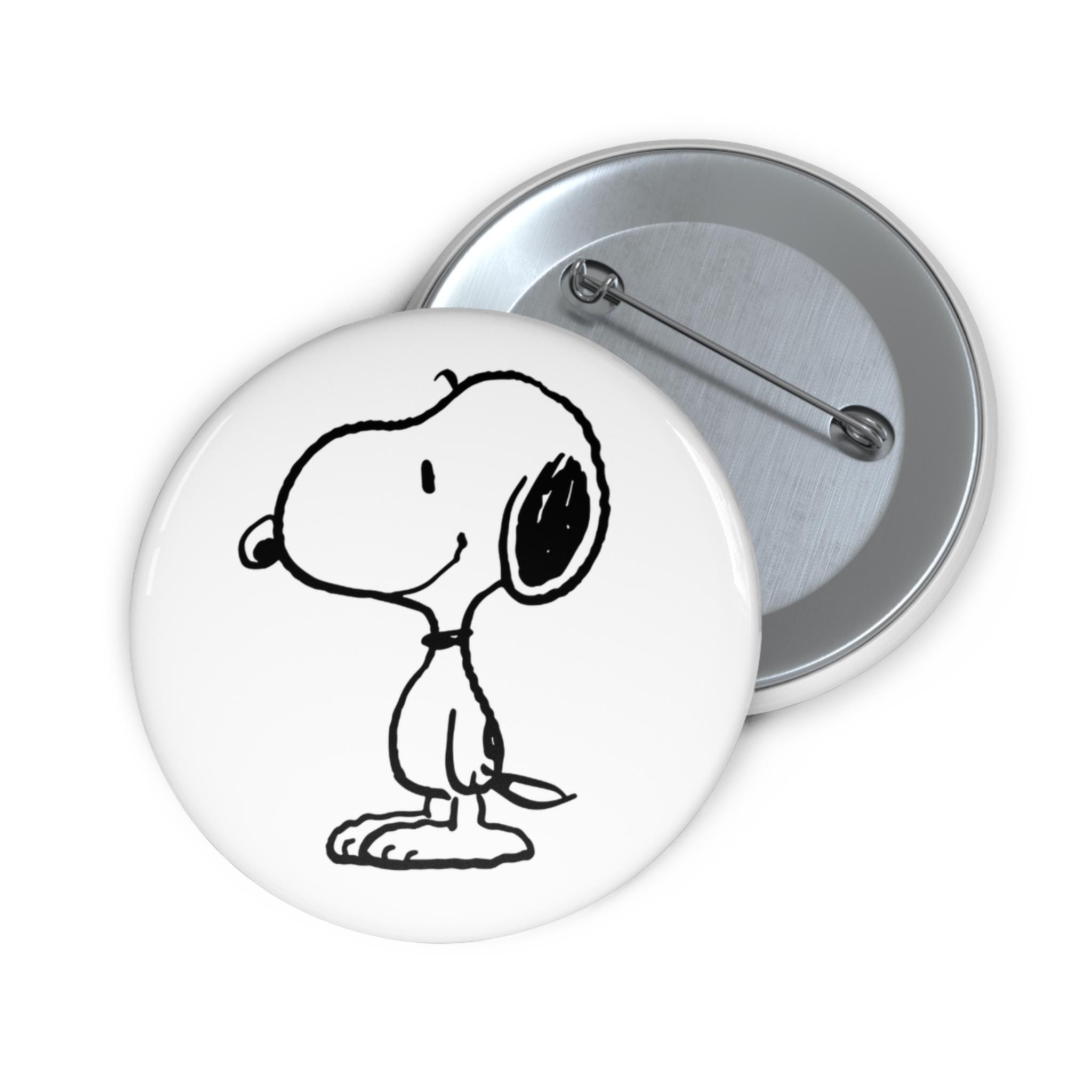Cartoon Character Snoopy Pin Buttons: Retro Collectible Badges Handmade ...