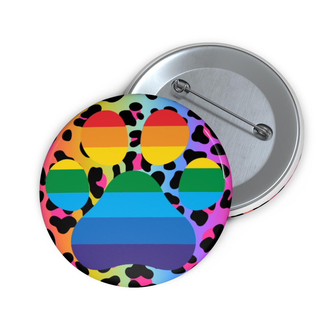 INDIGOS UG Autoaufkleber - Gay Pride Rainbow Bear Paw Print 10x13 Cm