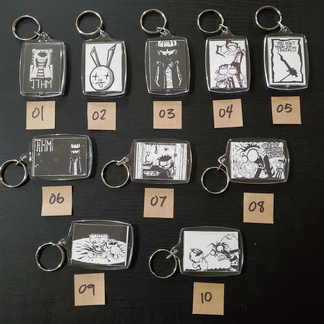 Johnny the Homicidal Maniac Keychain - JTHM Double Sided Bag Charm ...