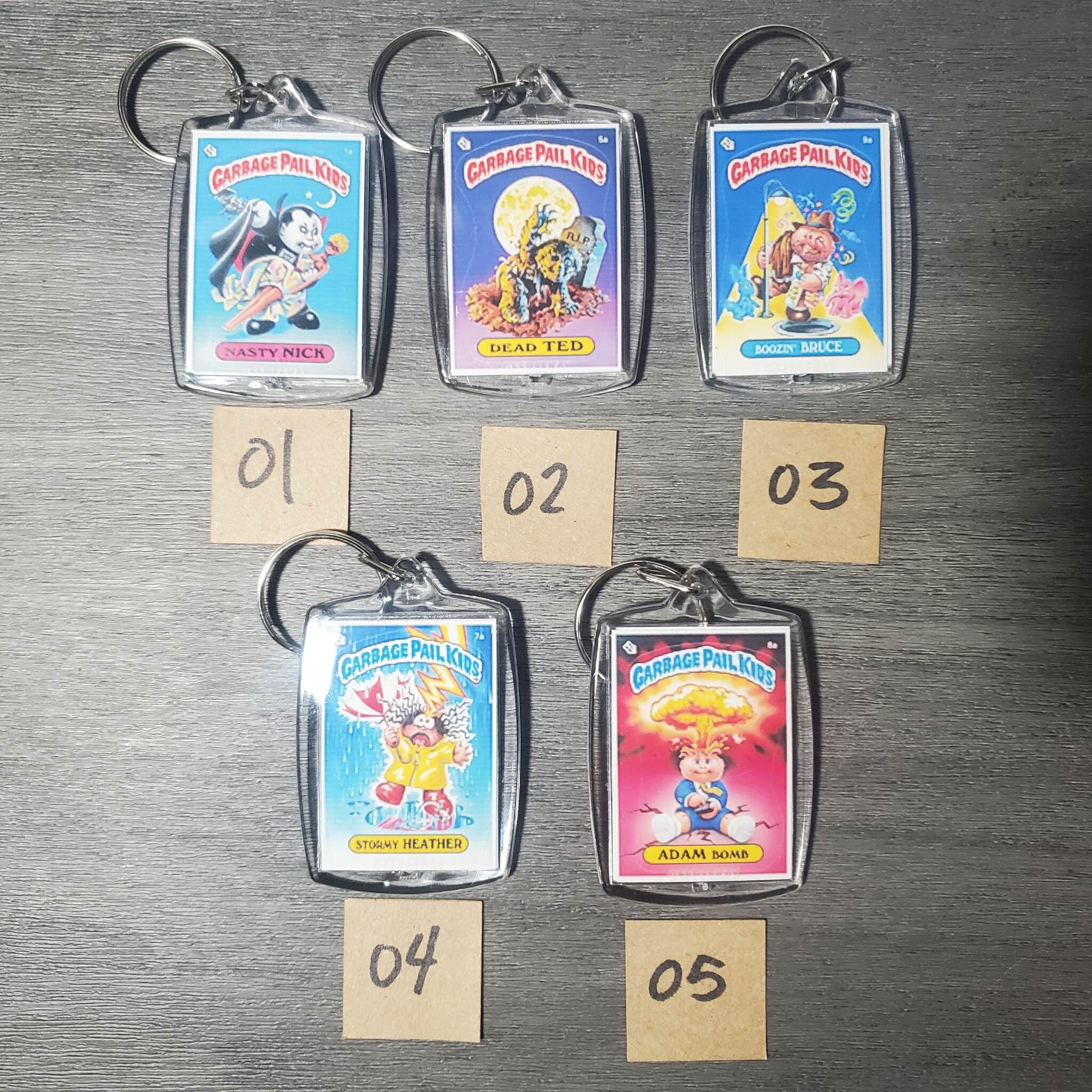 Garbage Pail Kids Keychain - Series 1 Double Sided Bag Charm - 80s