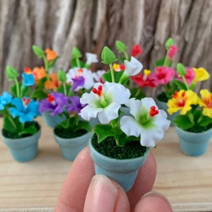 Miniatures Clay Flowers Art Handmade Tiny Hibiscus Cute Hand Painted Flower