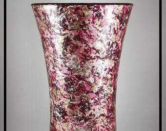 Hand Painted Vase, Glass Vase, Decorative Vase, Gift For Mom, Mothers Day Gift, Housewarming Gift, Unique Gift For Her, Gift For Women