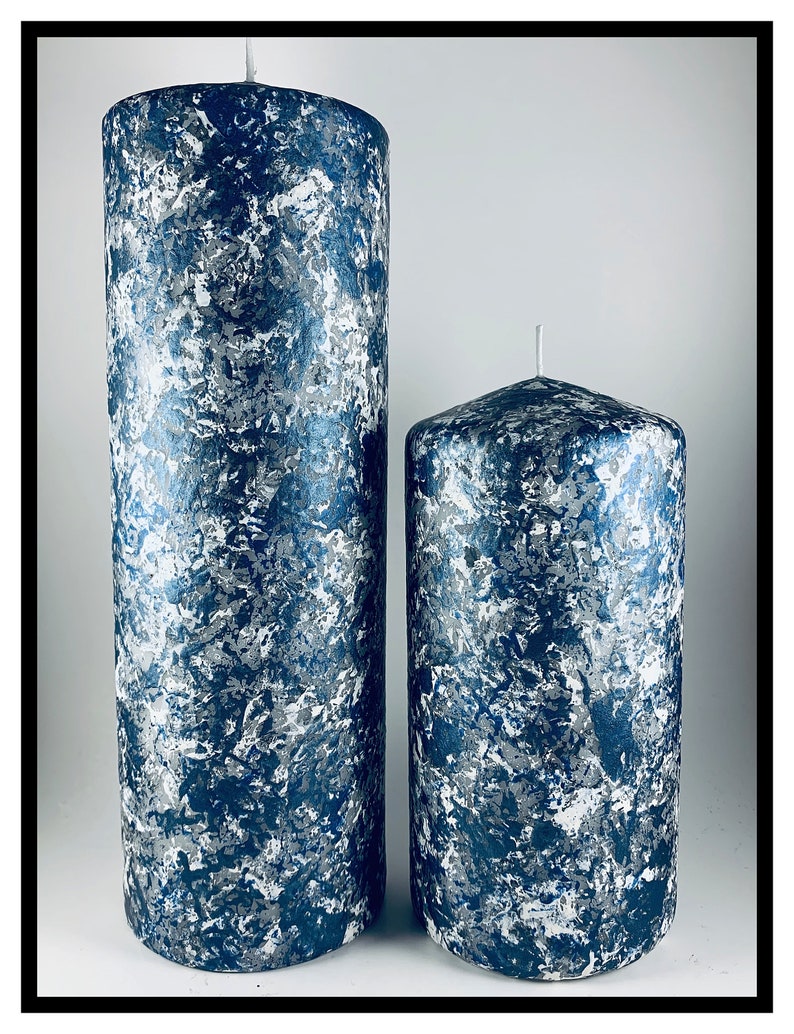 Unique Pillar Candles Taper Candles Decorative Hand Painted Etsy