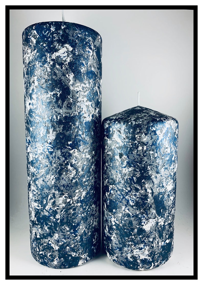 Unique Pillar Candles Taper Candles Decorative Hand Painted Etsy