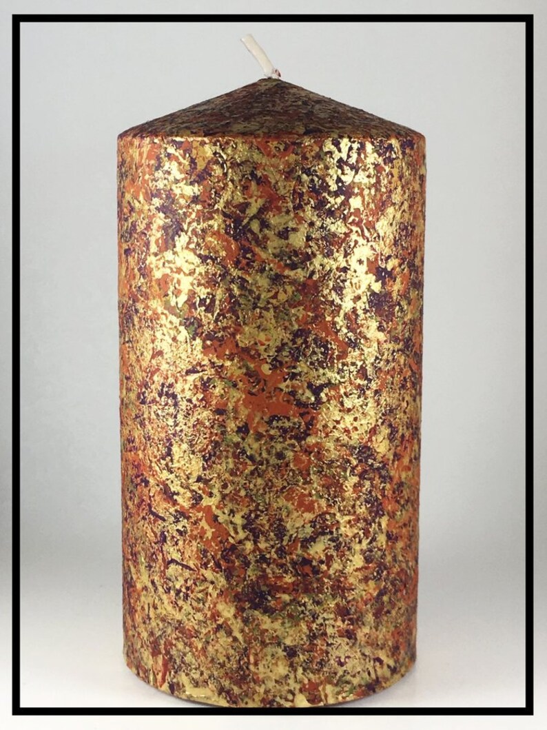 Autumn Candle Fall Candles Pillar Candles Hand Painted Etsy
