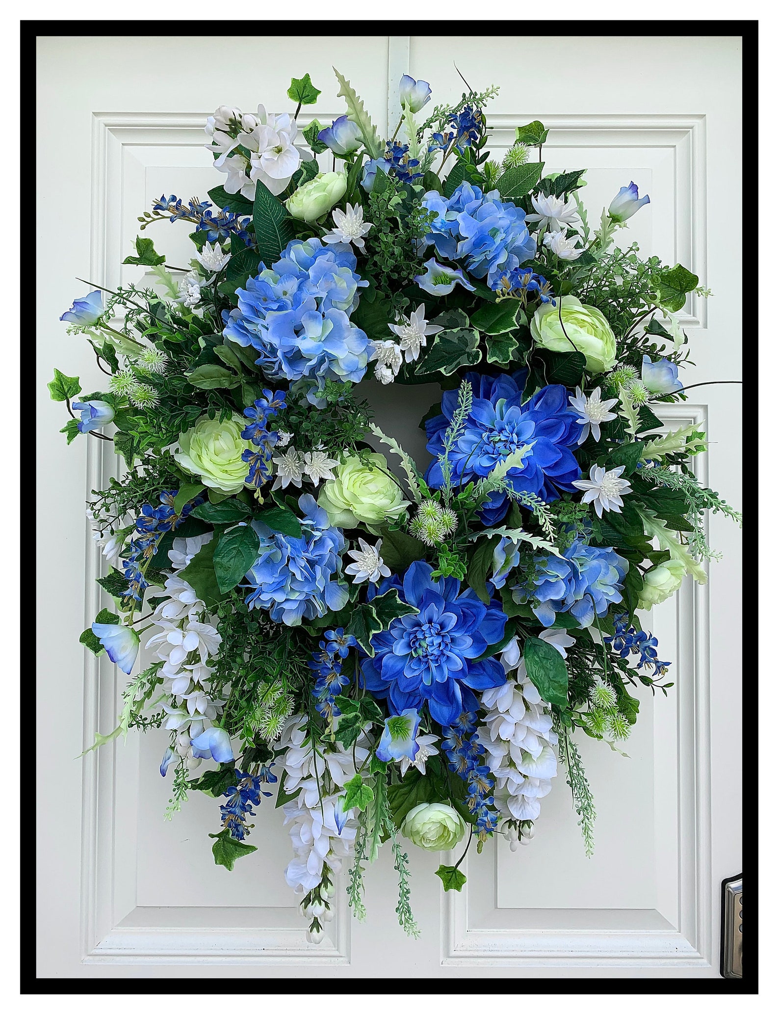 Summer Wreath Front Door Wreath French Country Wreath Etsy