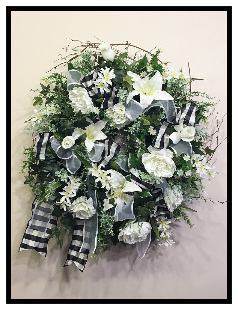 Year Round Wreath Farmhouse Wreath Large Summer Wreaths For Front Door Wreath Elegant Floral Wreath Everyday Wreath All Season Wreath