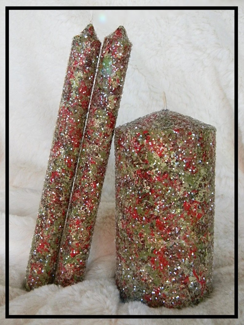 Taper Candles Holiday Candles Pillar Candles Unique Etsy