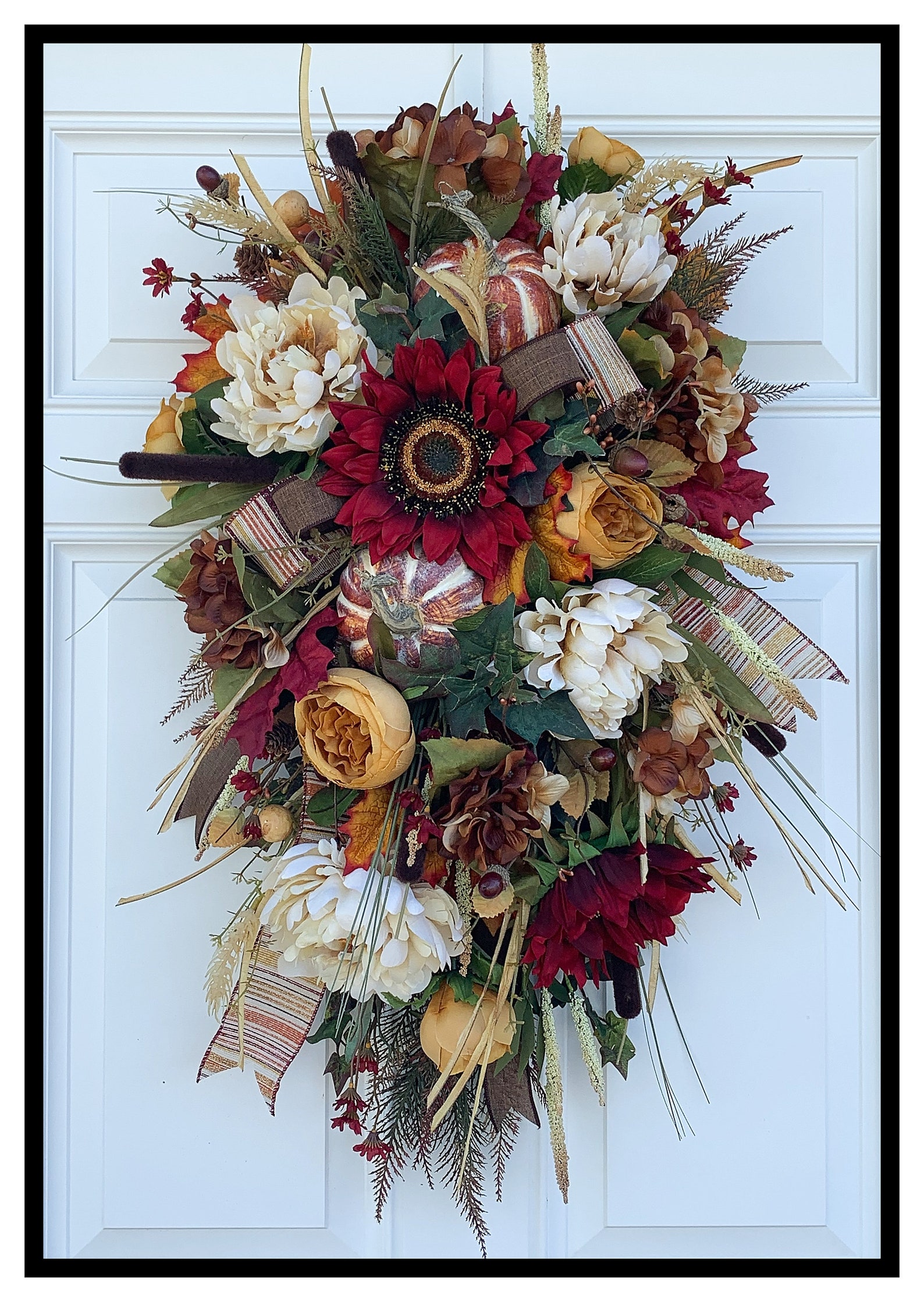 Fall Door Swag Fall Swags For Front Door Swag Fall Swag Etsy