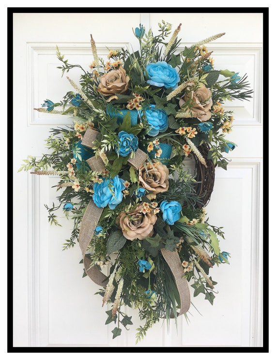 Coastal Wreaths For Front Door Summer Wreath For Front Door Wreath Beach Wreath Wreaths For Summer Door Wreath All Season Everyday Wreath