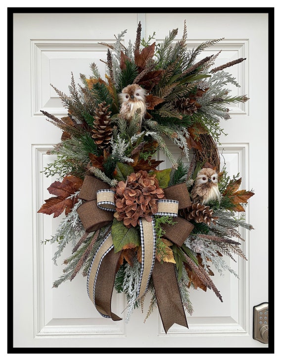 Winter Wreath Front Door Wreath Winter Wreaths For Front Etsy