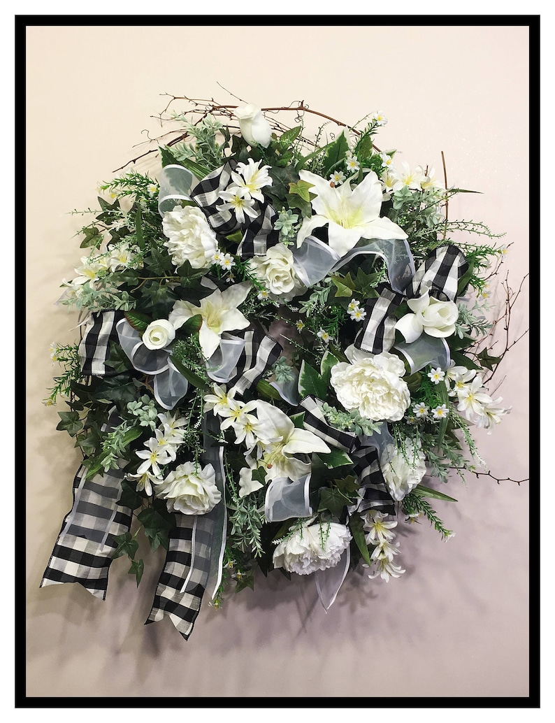 Year Round Wreath Farmhouse Wreath Large Summer Wreaths For Front Door Wreath Elegant Floral Wreath Everyday Wreath All Season Wreath