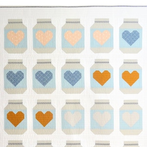 FARMHOUSE MASON JARS_DIGITAL quilt pattern, PDF quilt pattern, throw quilt, table runner