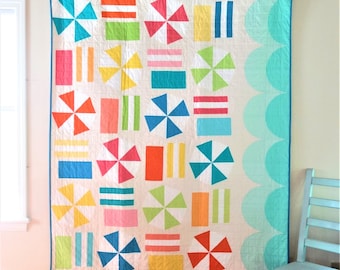 BEACH DAY_DIGITAL quilt pattern, PDF quilt pattern, crib quilt, throw quilt,