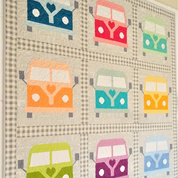 ON THE ROAD_DIGITAL quilt pattern, PDF quilt pattern, Pillowcase pattern, Crib quilt pattern, Throw quilt pattern