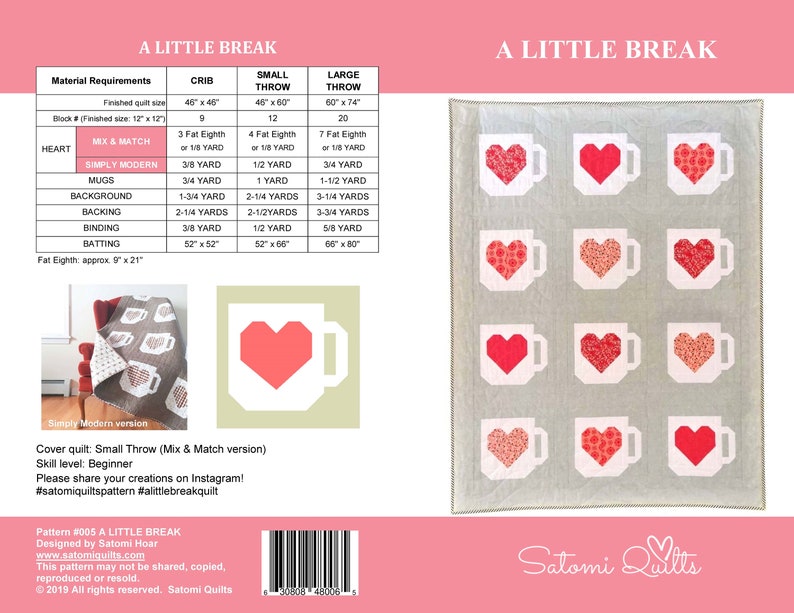 A LITTLE BREAK_DIGITAL quilt pattern, PDF quilt pattern, crib quilt pattern, throw quilt pattern image 9