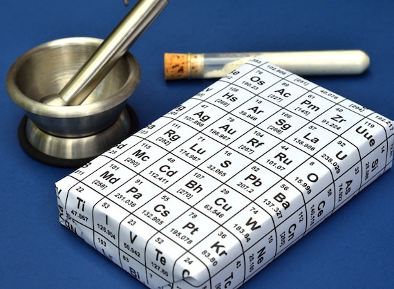 Chemistry / Science-Themed Gift Wrap (Periodic Table of Elements, Folded Flat 24" x 72") Il_570xn