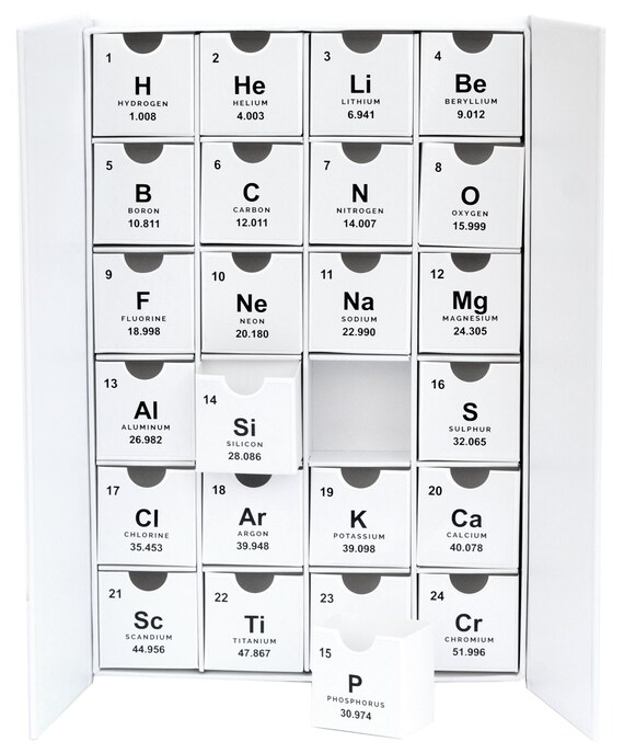 24 Days Chemistry Christmas Surprise Gift Box - Science Advent Calendar 24 Experiments Perfect Countdown Gift Christmas Birthdays Educational Fun
