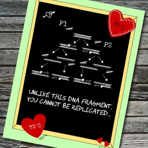 PCR of Love Nerdy Science Anniversary / Love / Valentine's Day Card | Student, Teacher, Professor, Scientist, Molecular Biologist