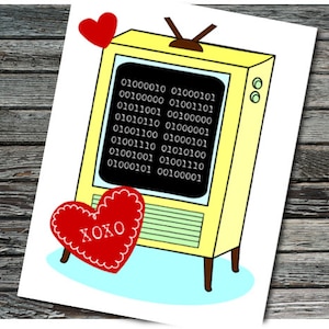 Nerdy Binary Computer Valentine | Programmer, Web Developer