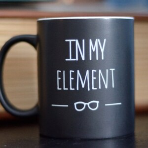 SALE! Periodic Table &quot;In My Element&quot; Mug and Gift Box | Elegant Science Gift | Teacher, Student, Scientist, Engineer, Chemist, Biologist