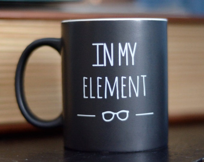 SALE! Periodic Table "In My Element" Mug and Gift Box | Elegant Science Gift | Teacher, Student, Scientist, Engineer, Chemist, Biologist