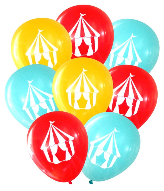 Carnival Circus Tent Balloons (16 pcs) | Come One Come All, 1st, 2nd, 3rd Birthday Party | Circus Theme Baby Shower Wedding Party Il_570xn