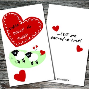 Mini Science Valentines Day Cards Set of 24 Biology Chemistry Astronomy Teacher, Friend, Student, Scientist, Professor, Engineer image 3