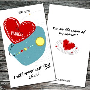 Mini Science Valentines Day Cards Set of 24 Biology Chemistry Astronomy Teacher, Friend, Student, Scientist, Professor, Engineer image 2