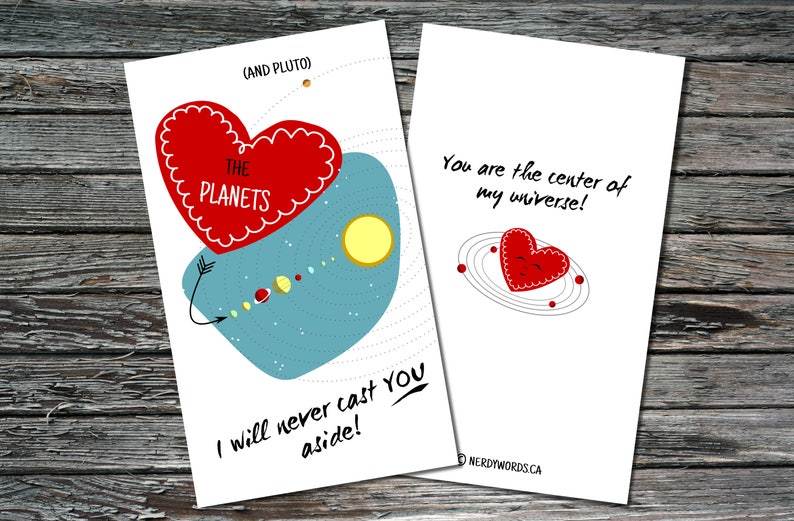 Mini Science Valentines Day Cards Set of 24 Biology Chemistry Astronomy Teacher, Friend, Student, Scientist, Professor, Engineer image 2