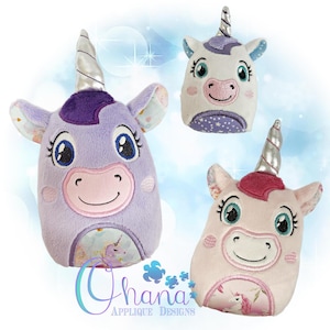 Unicorn Eggie In The Hoop Machine Embroidery Design